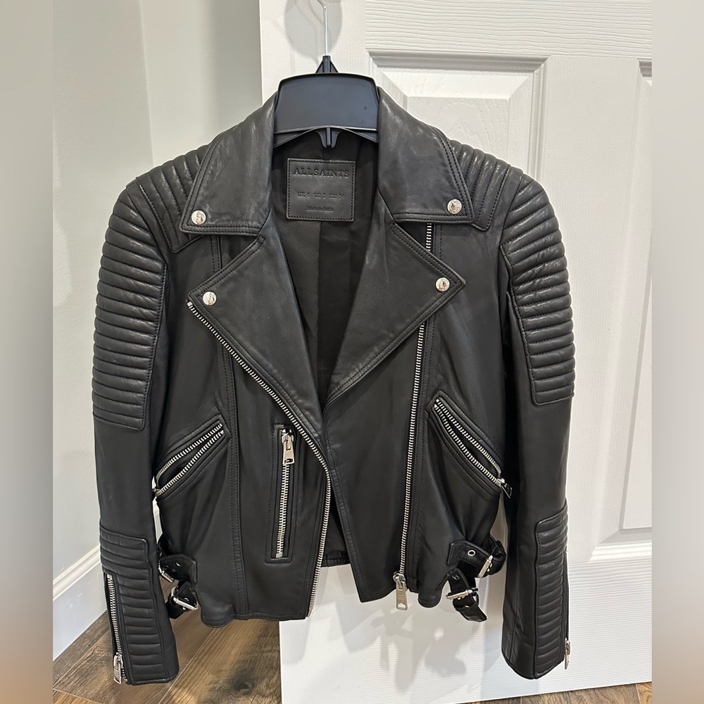 All Saints Black Leather Jacket
